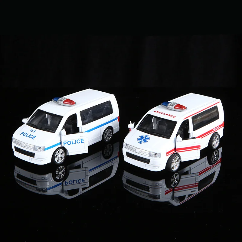 1:36 alloy T5 ambulance rescue car model,simulation car model ornaments,children's toys,new products wholesale