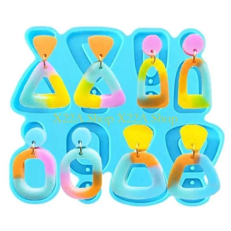 Unique Geometry Earrings Pendant Decoration Mold 4 Styles Combined Irregular Mold