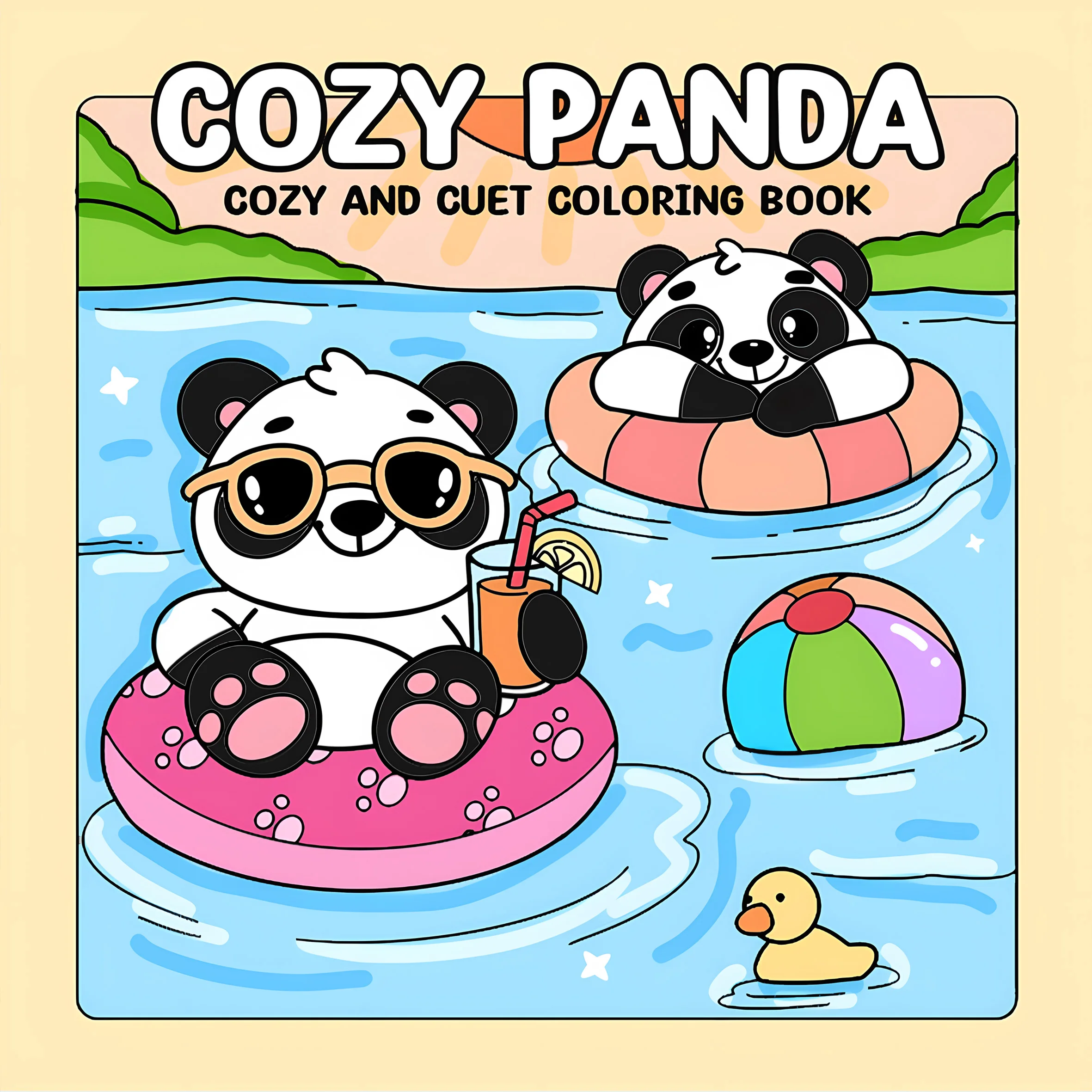 COZY PANDA Libro para colorear con patrones audaz y fácil para adultos Lindo libro de dibujo Regalo perfecto para fiesta y cumpleaños
