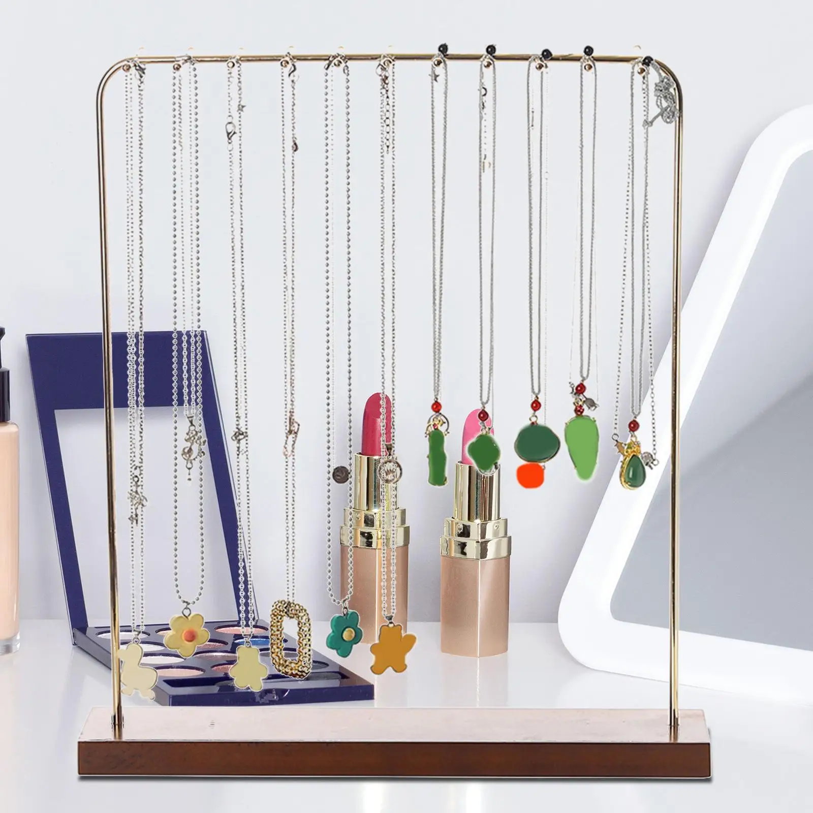 

Modern Jewelry Organizer Display Stand with 22 Hangers Durable for Earrings