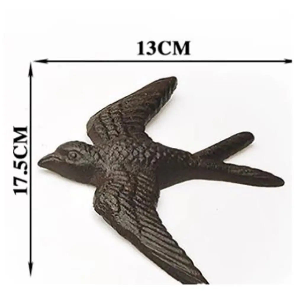 Creative Cast Iron Swallow Cast Iron Ornament Black DIY Decor Cast Iron Swallow Swallow Handicrafts Wall Decoration