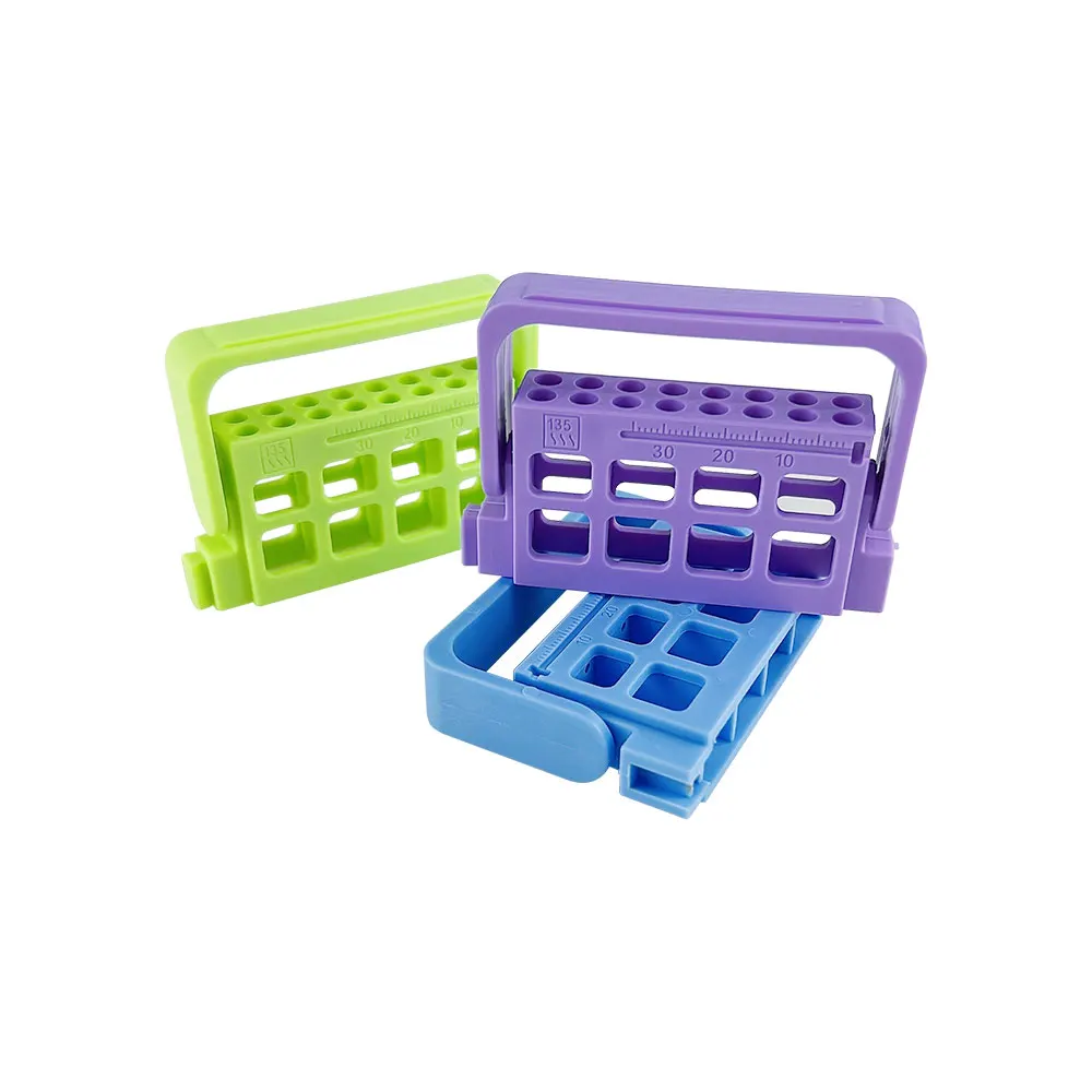 Dental Endodontic File Holder 16 Holes With Ruler Endo Files Holder Endo Box Stand Tray Organizer Plastic Autoclave Disinfection