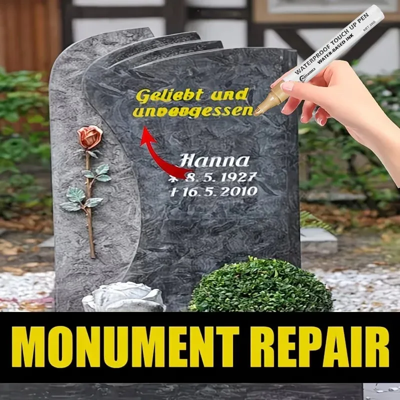 New Tombstone Inscription Gilding Touch-Up Pen – Non-fading, clear as ever, guards eternal memories.