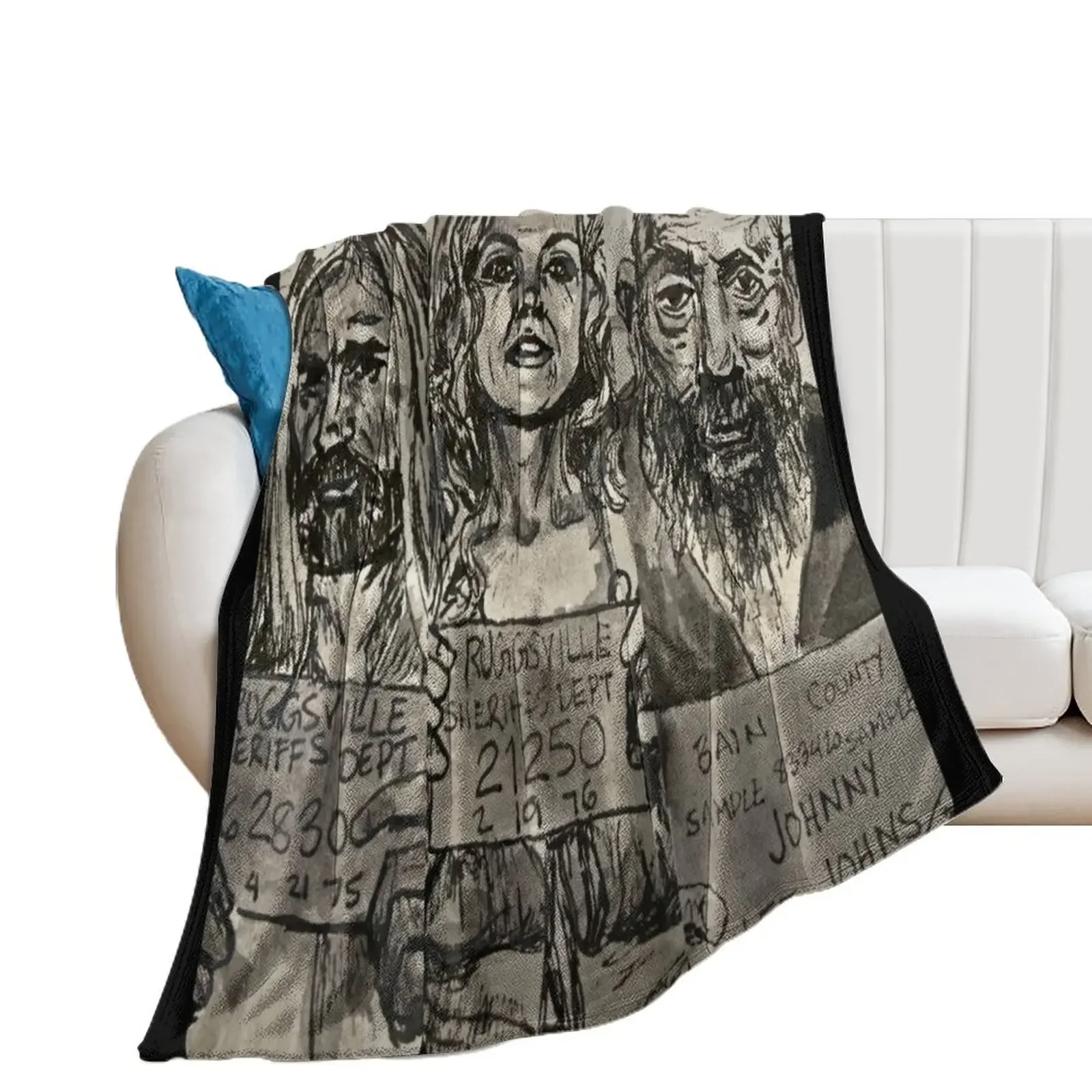 

Devils Rejects Throw Blanket Soft Plaid for sofa Decorative Sofa Blankets