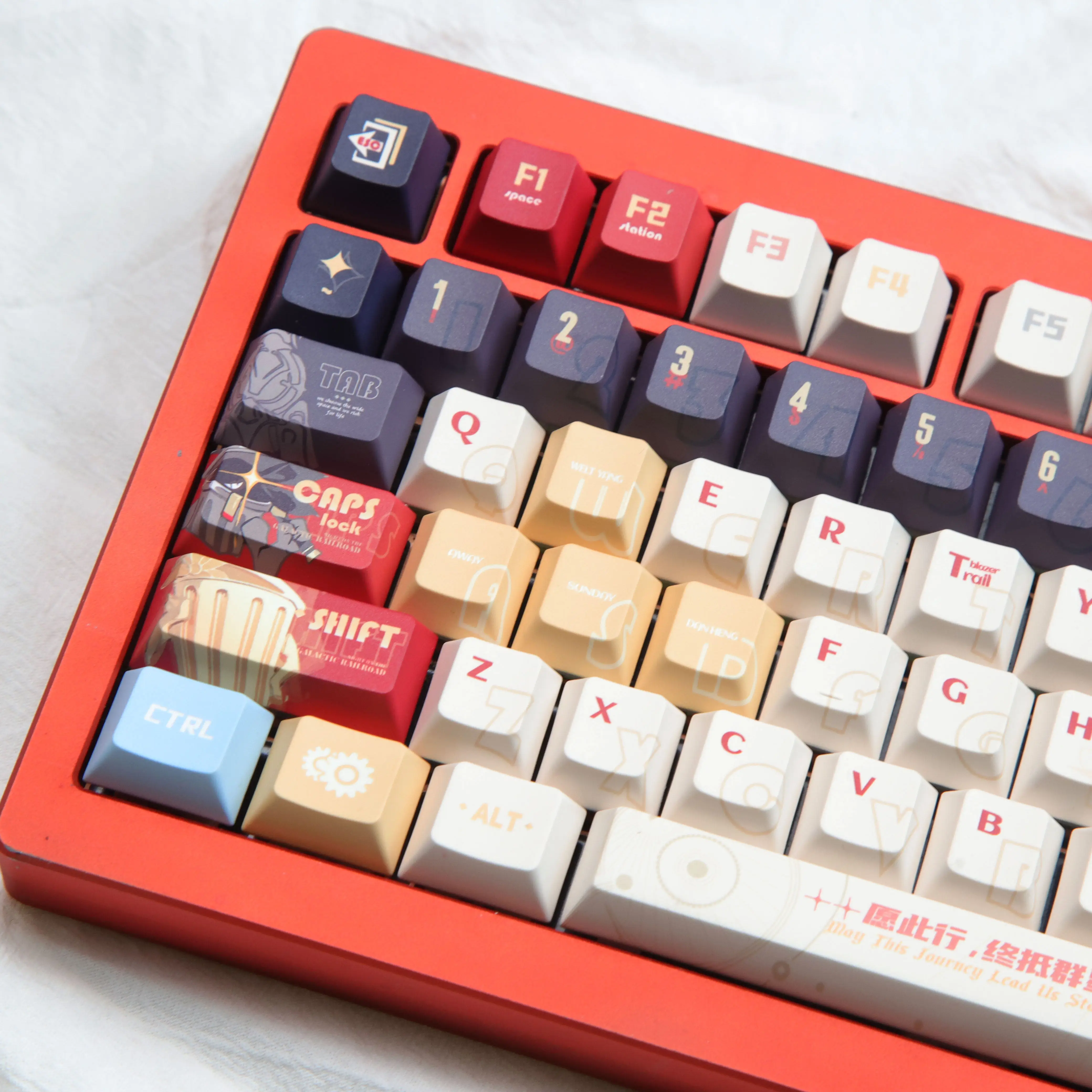 

Колпачки для клавиш MAIMOOO Honkai: Star Rail, профиль Cherry, PBT, термосублимация, кастомные аниме-кейкапы для механической клавиатуры