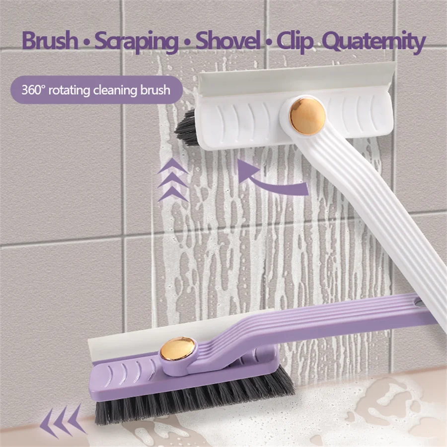 Rotary Multi-functional Set With One Swipe Kitchen Slit Clean Brush Hard Bristle Brush Bathroom Tile Seamless Brush Wall Brush