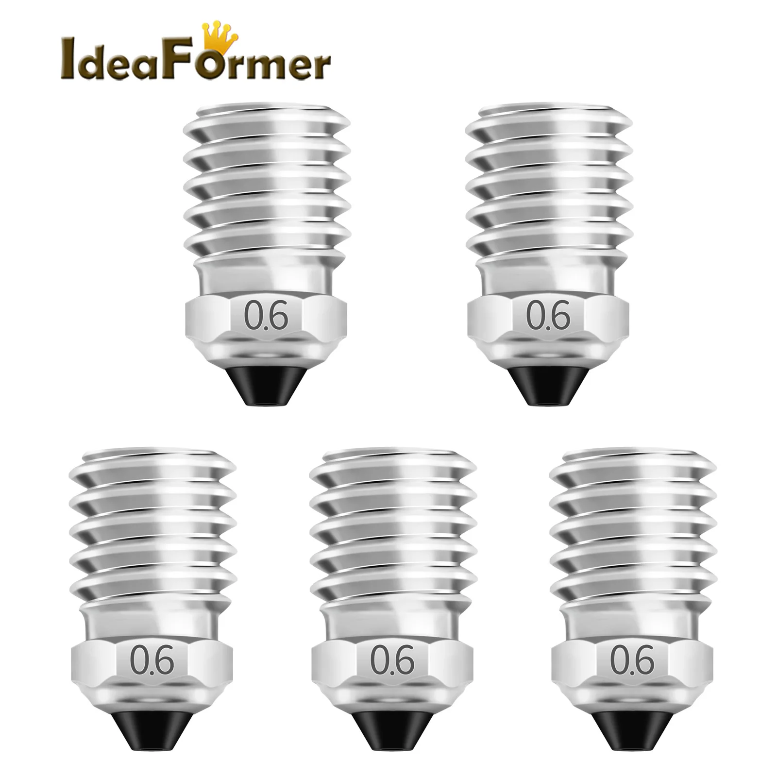 

Насадки из биметалла для Bambu Lab Hotend, комплект 0,4 0,6 0,8 мм, медь, закаленная сталь для сопла Hotend, детали 3D-принтера серии X1C P1P