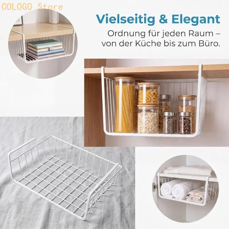 Cabinet Shelf Hanging Organizers with Open Wire Design, 2-Pack D0LD