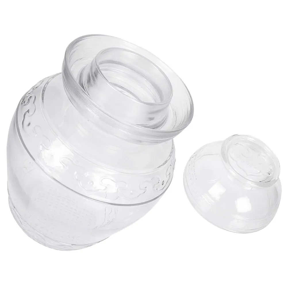 

Fermentation Pickle Jar Glass Clear Container Large Mouth Airtight Food Storage Vessel Sauerkraut Jar Sealing Pickle Container