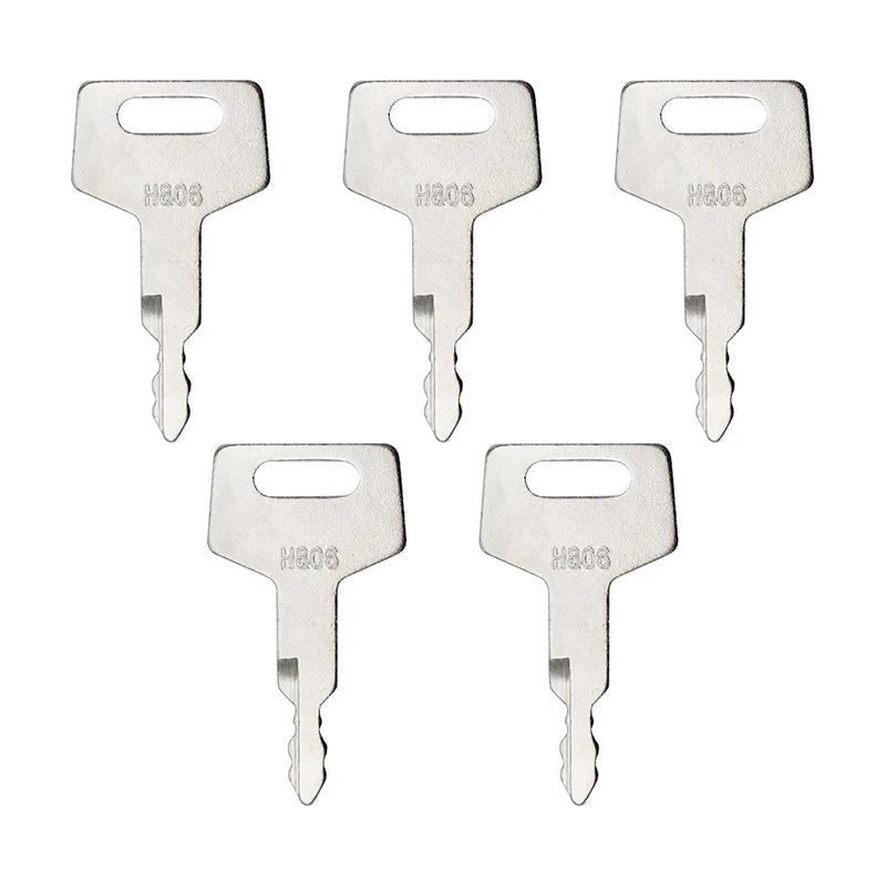 5PCS 17001-00019 Ignition Switch H806 Key 180845 For New Holland Excavator Case Mini Excavator Mustang Hitachi Heavy Equipment