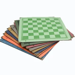 PU Leather Chessboard para Crianças e Adultos, Relief Chessboard, Waterproof Chess Board, Lightweight and Non Slip Chess Mat