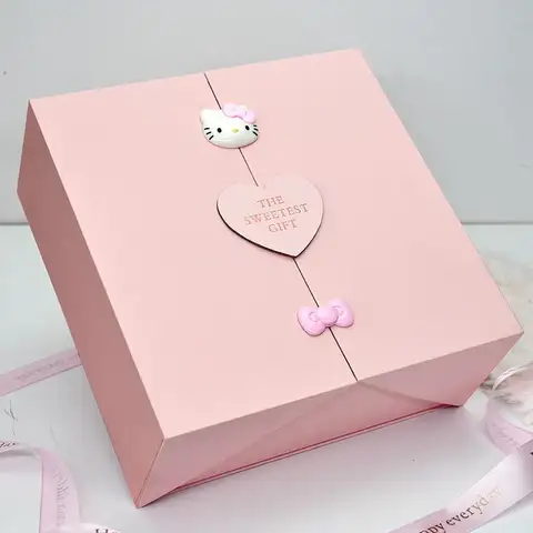 Kawaii Hello Kitty Handbag Anime Cute Girl Fashion Versatile Crossbody Bag Advanced Gift Box Gift Bag Exquisite Packaging