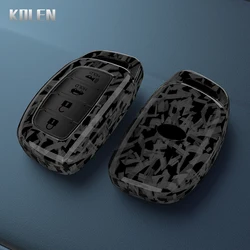 ABS Carbon Fiber Car Key Case Cover For Hyundai Tucson Santa Fe Rena Sonata Elantra Creta Ix35 Ix45 I10 I30 I40 Accessories Bag