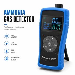 HoldPeak Portable Ammonia Gas Detector NH3 Monitor 0~100PPM Acoustic Visual Alarm Professional Gas Meter for Farm Poultry