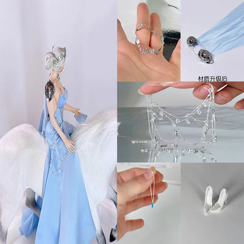

Fanatic 1/6 Soldier Ice Princess Clothing Accessories Crown Armor With Cloak Model Fit 12'' Action Figures S04 S07 Body In Stock
