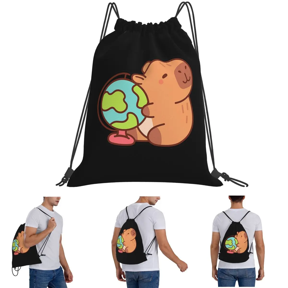 

Рюкзаки Capybara, многофункциональные портативные сумки на шнурке, карманная сумка для хранения, сумки для книг для путешествий, школы