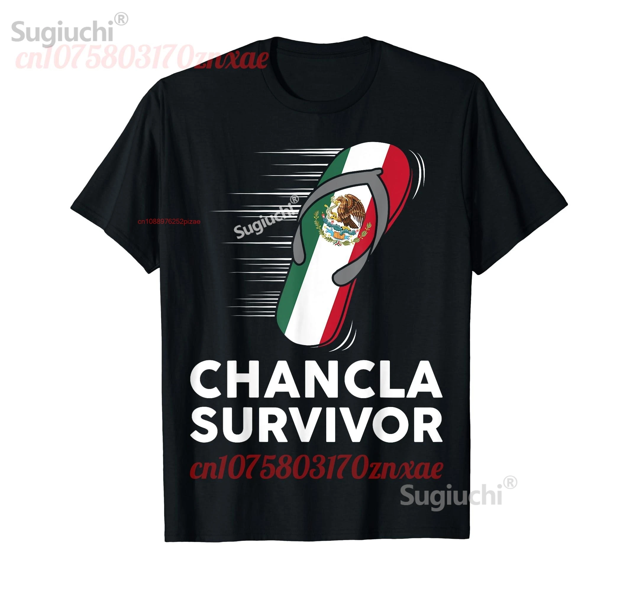 T-shirt 100% coton Chancla Survivor Mexico, drôle, avec drapeau mexicain, héritage hispanique, pour hommes, femmes, unisexe, taille S-6XL