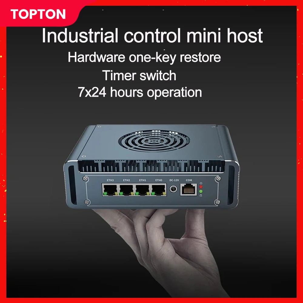 

New 2.5G Router Intel N100 12th Gen Mini PC 4x i226 LAN Celeron N5105 J4125 pfSense PVE Firewall Mini Computer Aluminum with Fan