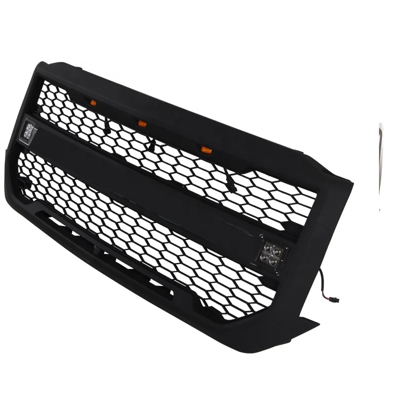 custom car abs plastic black led front grille fit for silverado chevrolet 2016 2017 2018