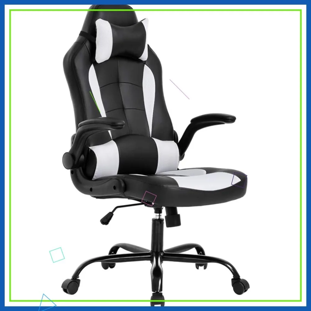 

Эргономичное игровое кресло с высокой спинкой из искусственной кожи, офисное компьютерное кресло с поясничной поддержкой для взрослых, мужчин, женщин