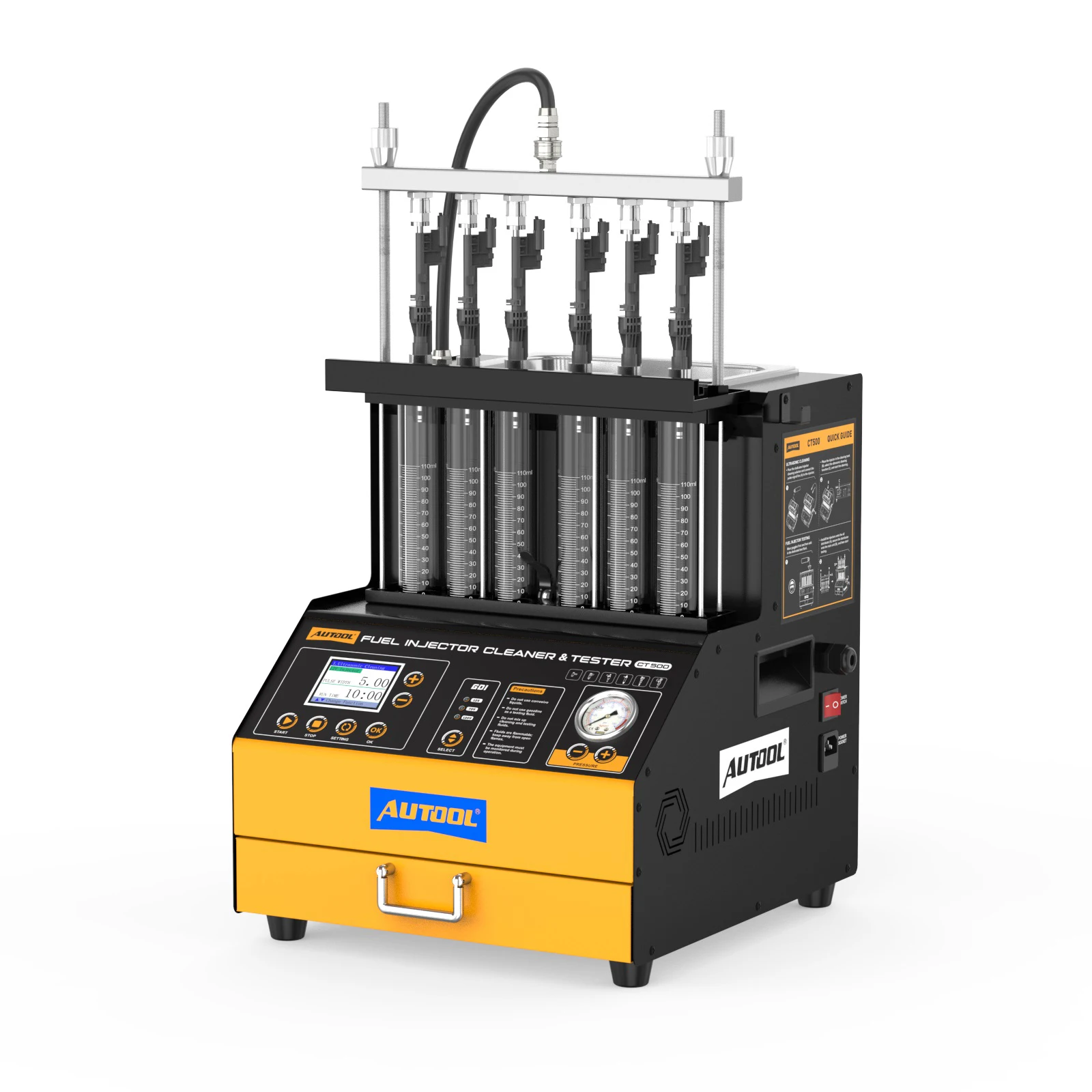 CT500 Ultrasonic Fuel Injector Cleaner Tester Machine Auto Car Injector Cleaning Testing Equipment