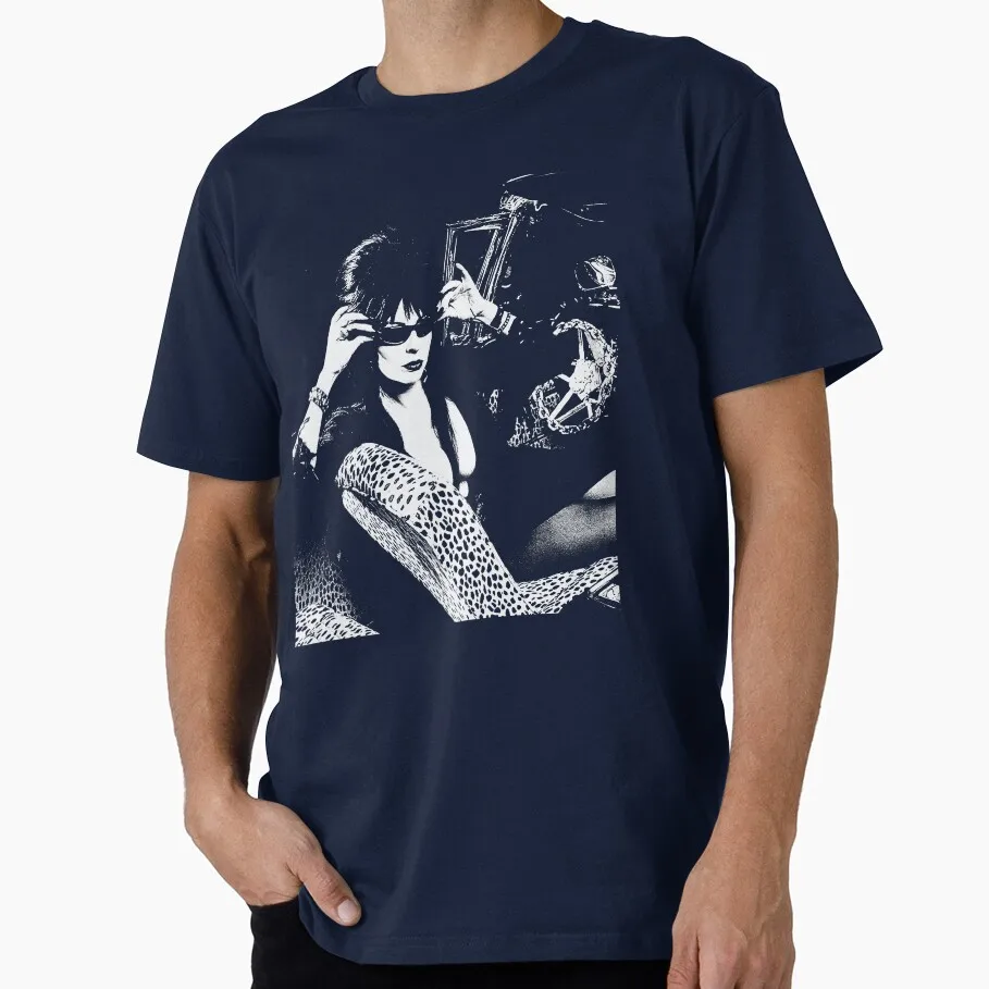 80s Horror Movie Elvira mistress of the dark 1217 Scary Halloween gift T shirt for man Large size Tops 100% cotton clothes