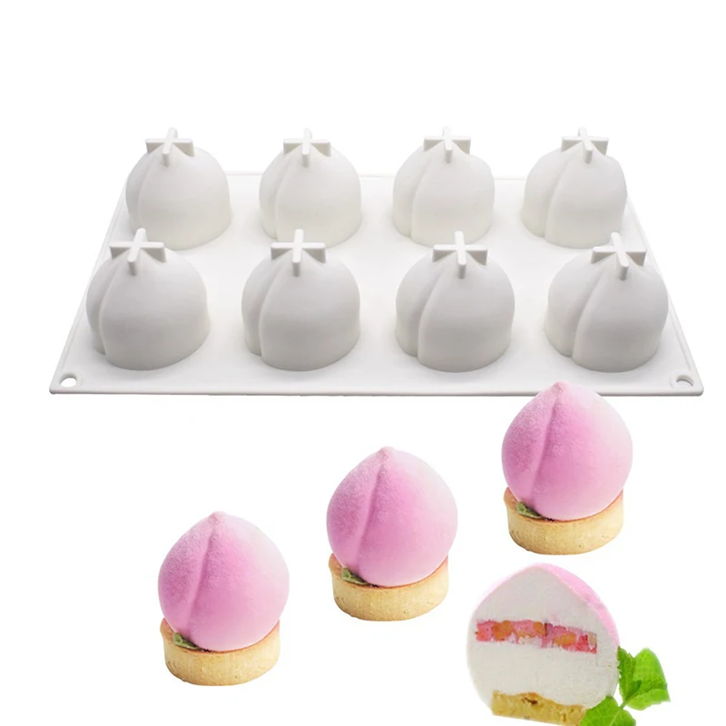 Food-Grade Silicone Fruit Series Cake Mold – Multi-Shape (Pineapple, Peach, Strawberry) for Baking&Mousse Desserts,Easy Release view 4
