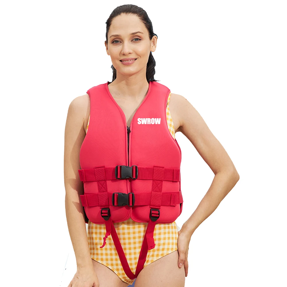 Giubbotto di salvataggio di sicurezza per adulti e bambini, stampa squisita, neoprene, sport acquatici, kayak, canottaggio, surf, rafting