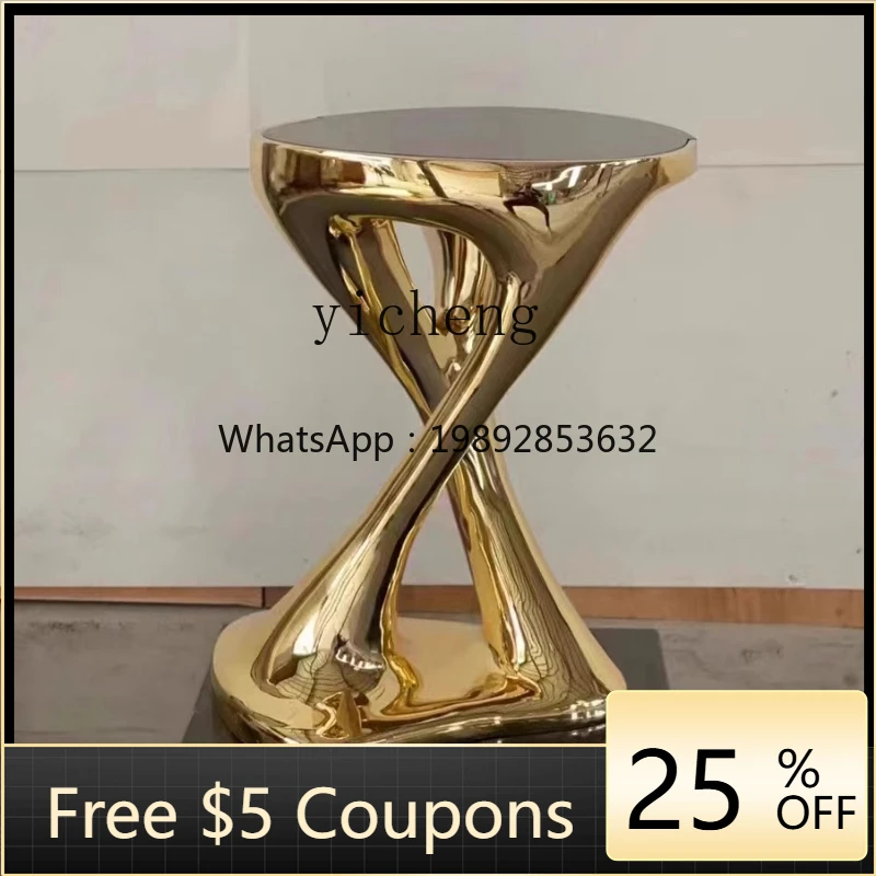 modern simple and creative Italian light luxury marble edge table living room sofa corner special-shaped small coffee table