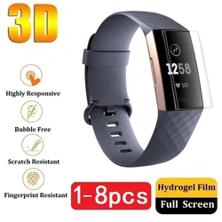 Protective Film on Fitbit Charge 6 5 4 3 2 Screen Protector for Fitbit Charge 6 5 4 3 2 (Not Glass) Hydrogel Film Foil