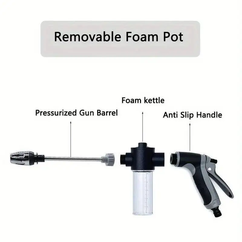 High Portable Automobiles Cleaning Tool Garden Lawn Watering Hose Nozzle Foam Lance High Pressure Sprinkler Water Gun Car Washer image 3