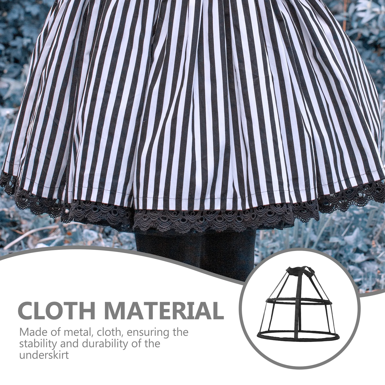 

Vintage Style Black Children's Bustle Petticoat Soft Comfortable Underskirt for Cosplay Lolita Party Dress Petticoat