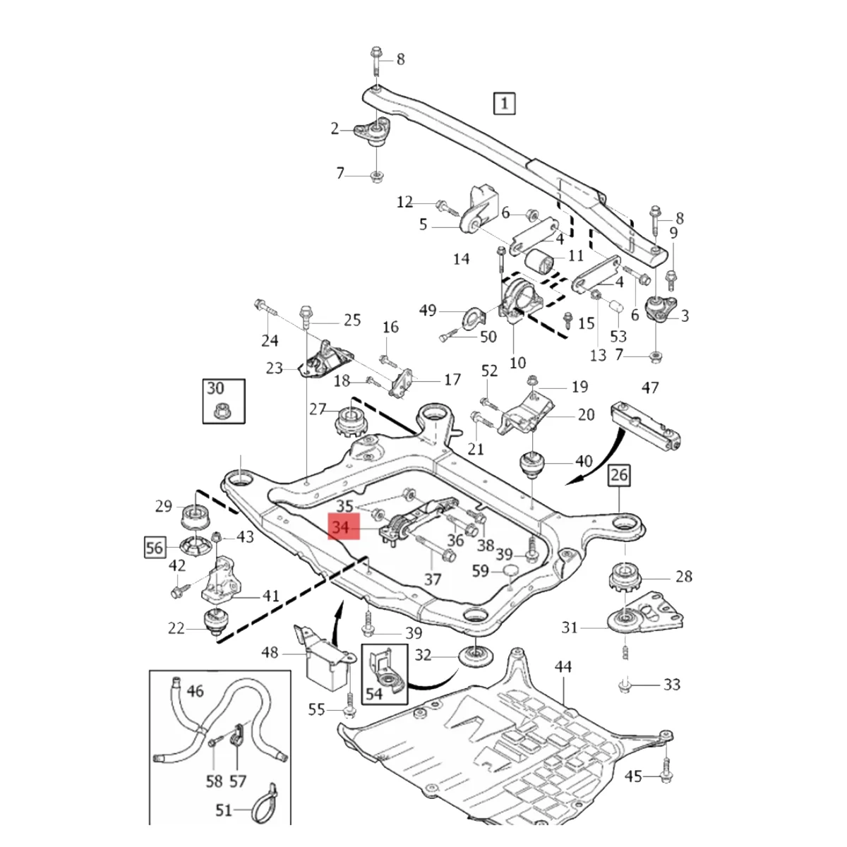 30680750 Lower Front Engine Gearbox Mount Bush for Volvo S60 S70 V70 XC70 XC90 2001-2009 Lower Torque Strut Mount