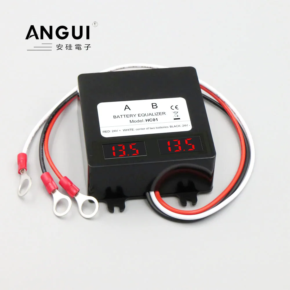 

ANGUI HC01 Battery Equalizer 24V 2 x 12v Lead Acid Batteries Monitor Voltage Balancer Discharge Charger Regulator in Serial 2S