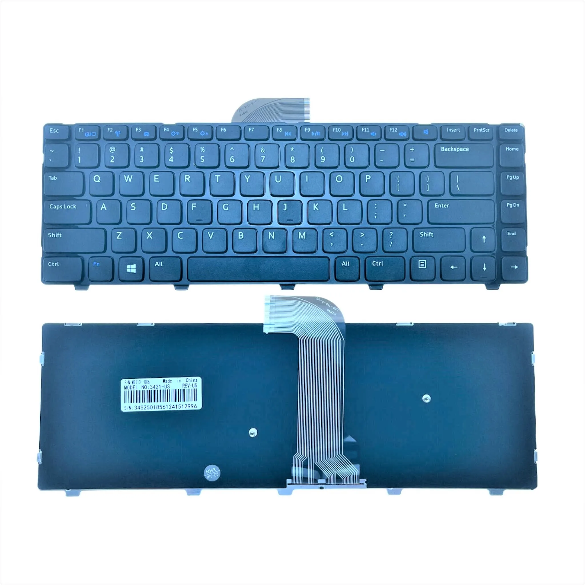 

New/Orig US Laptop Keyboard For Dell Inspiron 14 14R 3421 5421 Vostro 2421 14 3437 14R 5437 15Z-5523 M431R MP-12F7 Replacement
