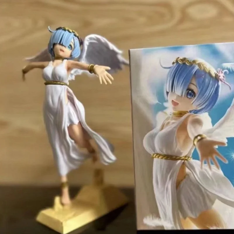 

21cm New Anime Figure Re:Life In A Different World From Zero Super Ghost Angel Rem Model Toy Pvc Collection Desktop Ornaments
