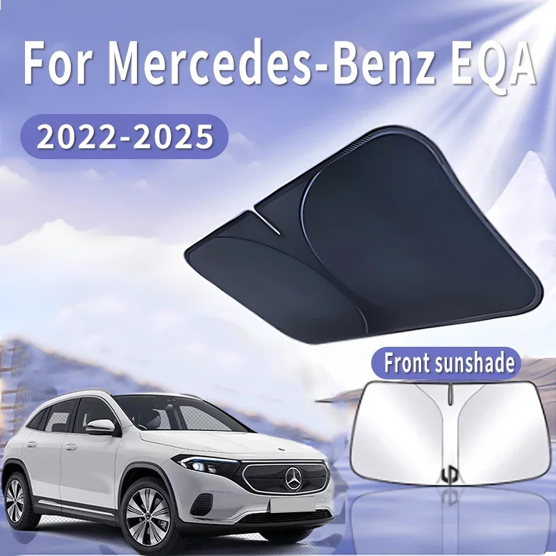 

Foldable Car Sun Visor For Mercedes-Benz EQA 2022~2025 Front Windshield Sunshade Heat Insulation Summer Cooling Auto Accessories