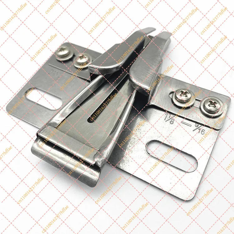 Double Needle Cylinder Bed Presser Foot with Slide Hemmer, Open Bone Cap for Industrial Serger for (Dayu 411)