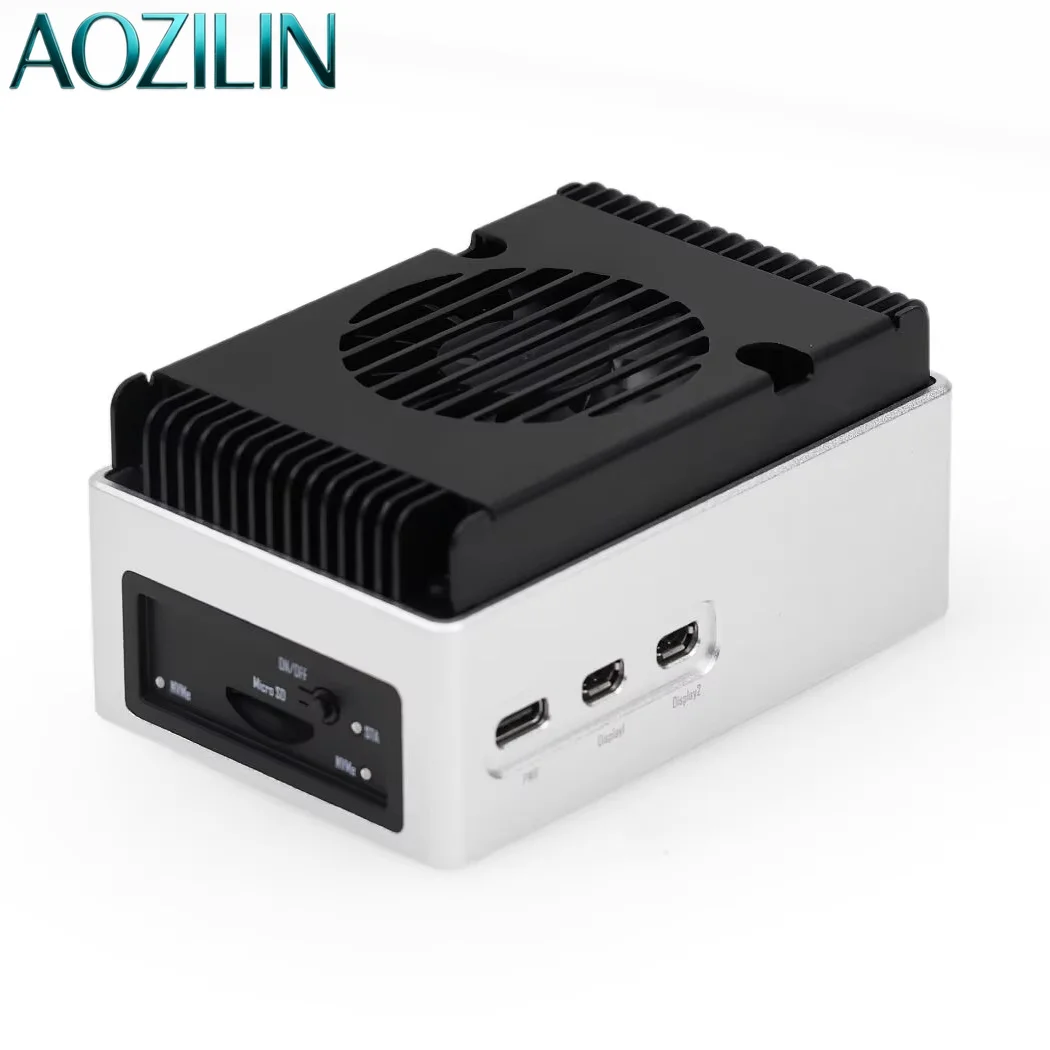 AOZILIN R2130-12 Compact Edge Computing Mini Computer 8GB Memory Hailo-8 AI Accelerator Embedded Development Box