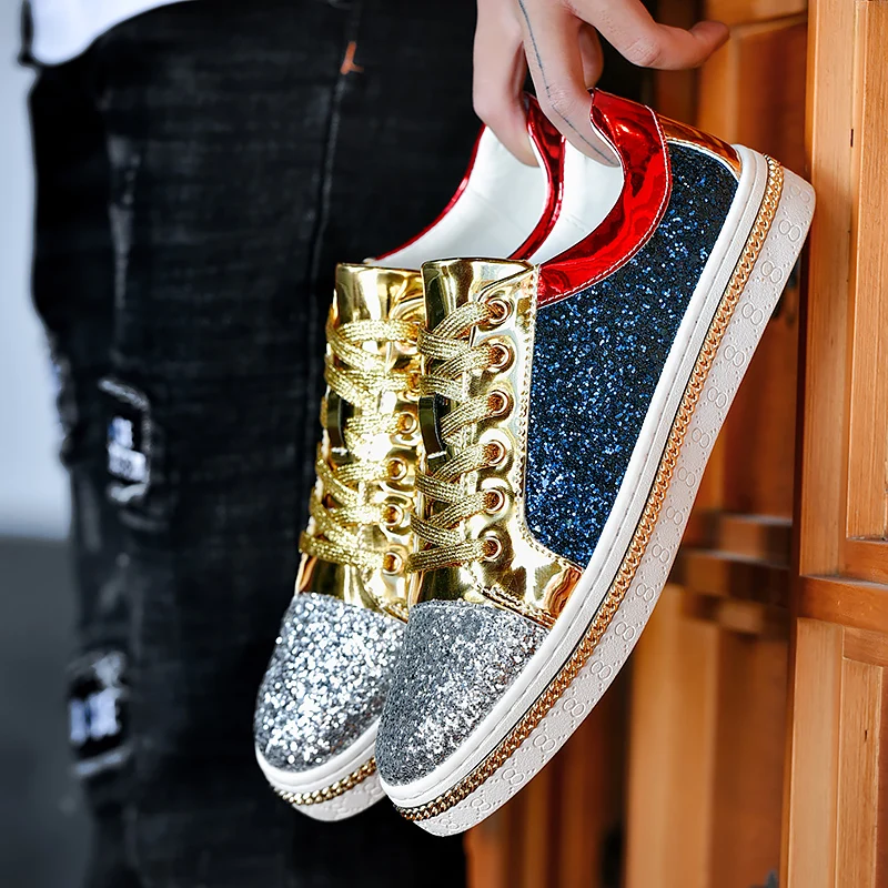 

Original Shoes Brand Man Luxury Shoes Casual Sneakers Uomo Running Shoes Woman Skateboard Mens Trainers Golden Silver Footwear