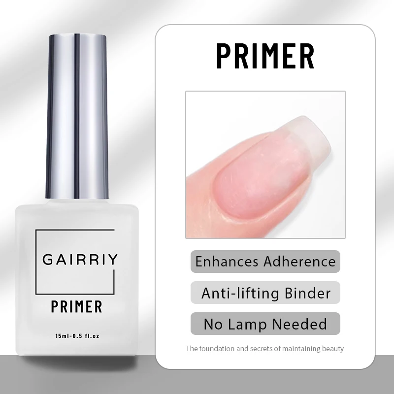 Gairriy Gel Nails 15ml Base Coat Top Coat Matte Coat Primer Function Nail Polish Semi-Permanent Soak Off UV LED Nails Art Salon