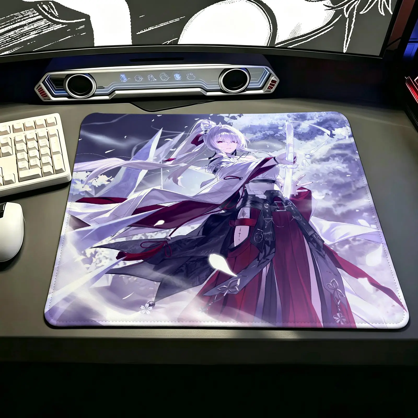 Wuthering Waves HIYUKI S/M/L Gaming Mat,Reinforced Stitched Edge,Portable Non‑Slip Pad for Laptop Office & E‑Sports Game Play