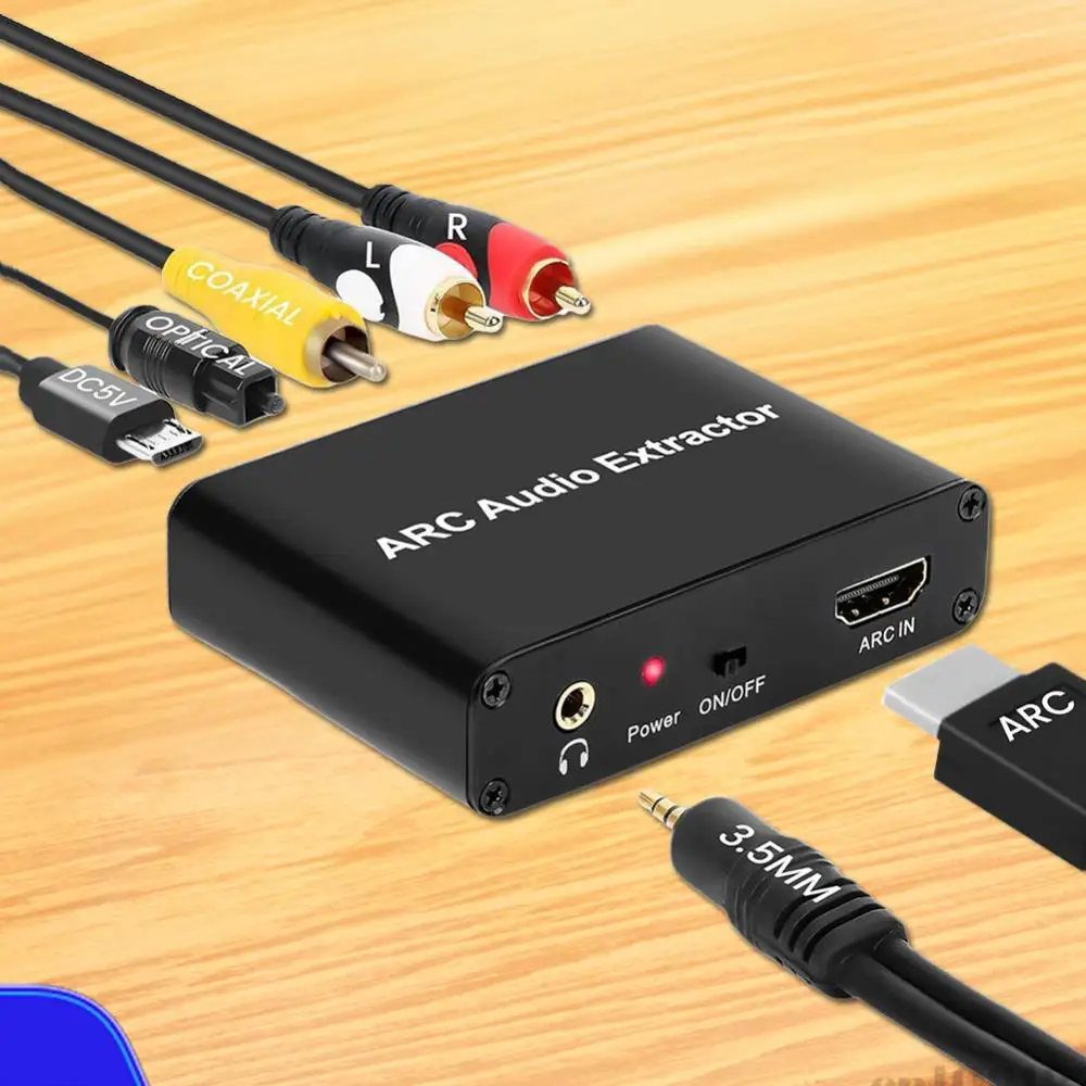 

Адаптер HDMI-совместимый с ARC, экстрактор звука ARC, конвертер обратного канала ARC с разъемом 3,5 мм для усилителя домашнего кинотеатра