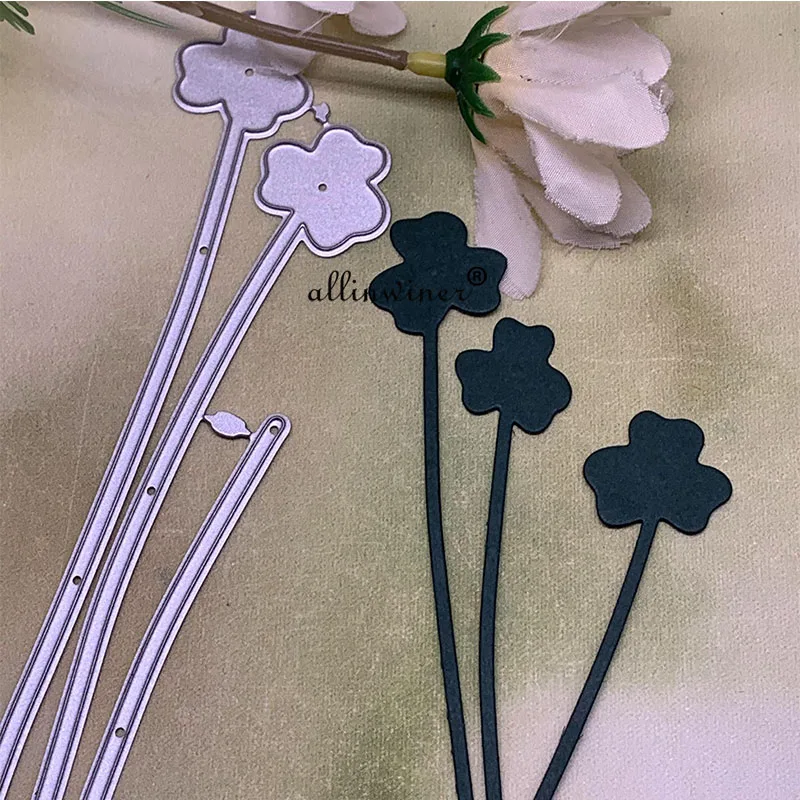 Clover grass flower strip Metal Cutting Dies Stencils Die Cut for DIY Scrapbooking Album Paper Card Embossing