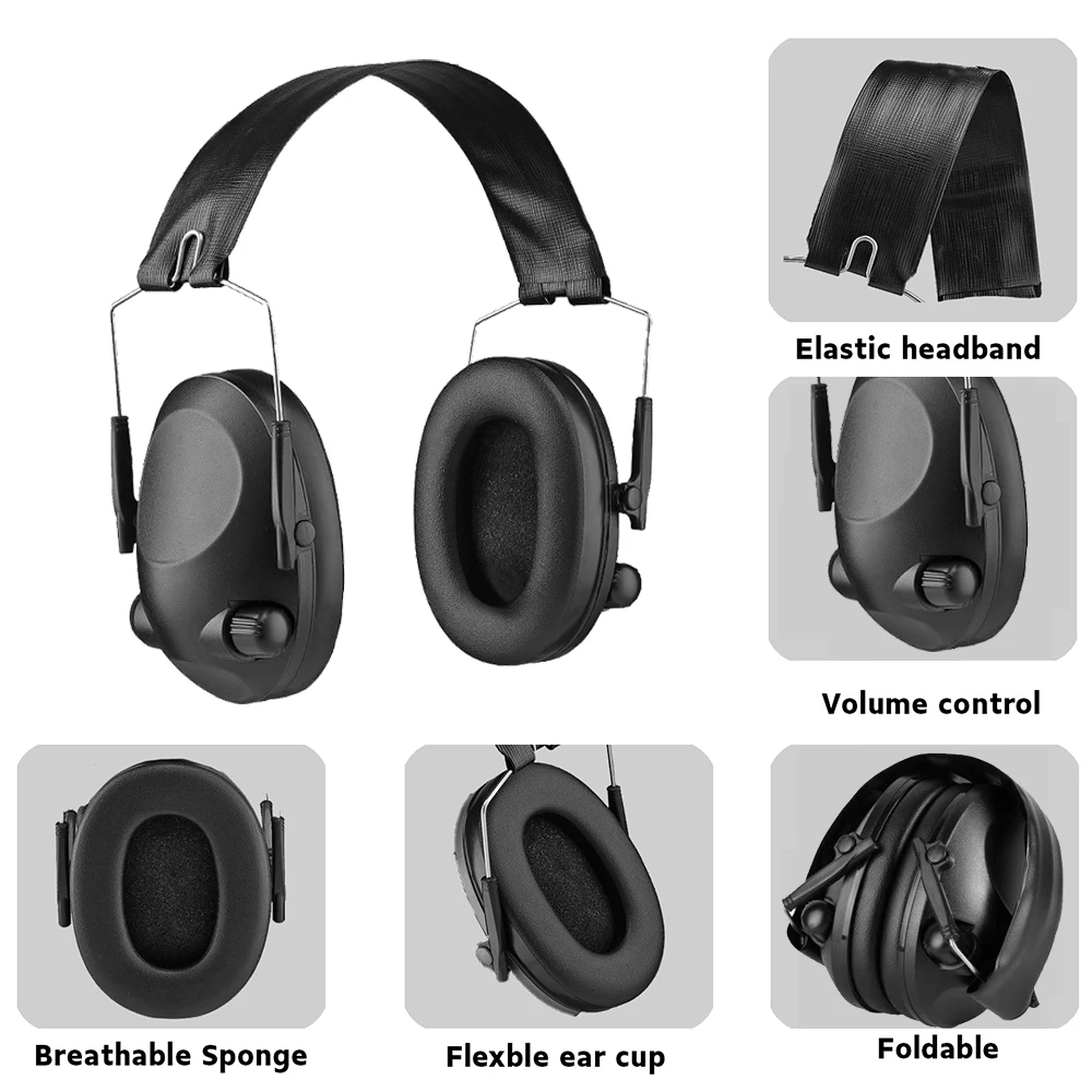 

TAC 6S Foldable Design Anti-Noise Noise Canceling Tactical Shooting Headset Soft Padded Electronic Earmuff for Sport Hunting