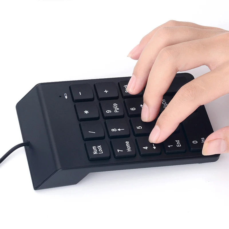 

Универсальная мини-USB-проводная клавиатура, портативная 18-клавишная цифровая клавиатура для ноутбука, настольного ПК, компьютера, цифровой ноутбук