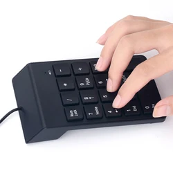 Universal Mini USB Wired Keyboard Portable 18 Keys Numeric Keyboard for Laptop Desktop PC Computer Numpad