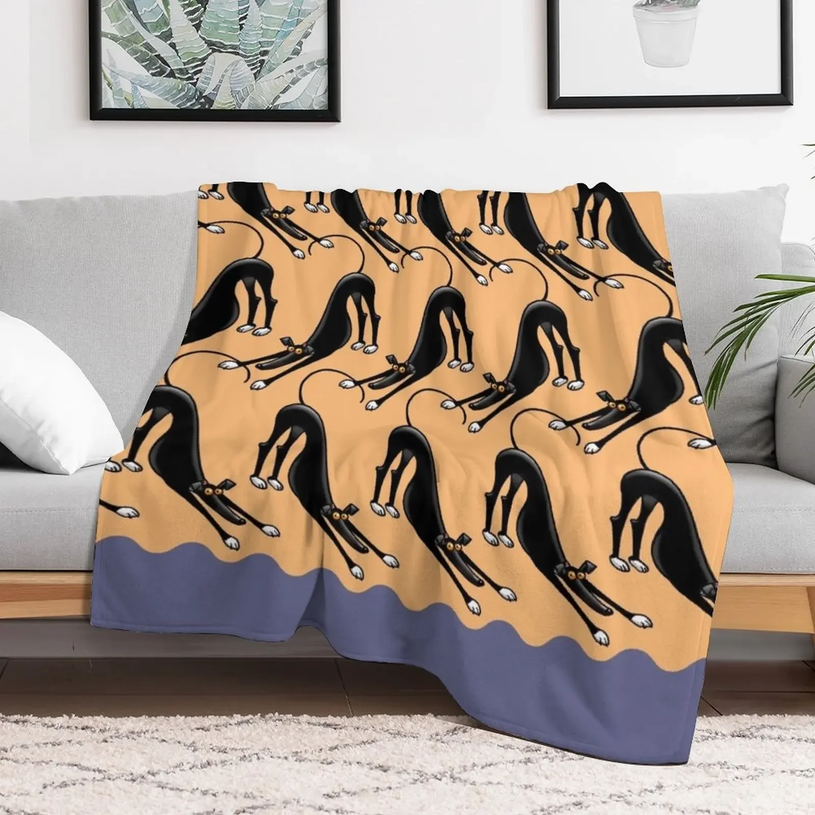 Bowdown Hound Throw Blanket Cozy Light Blanket for Travel Camping Picnic