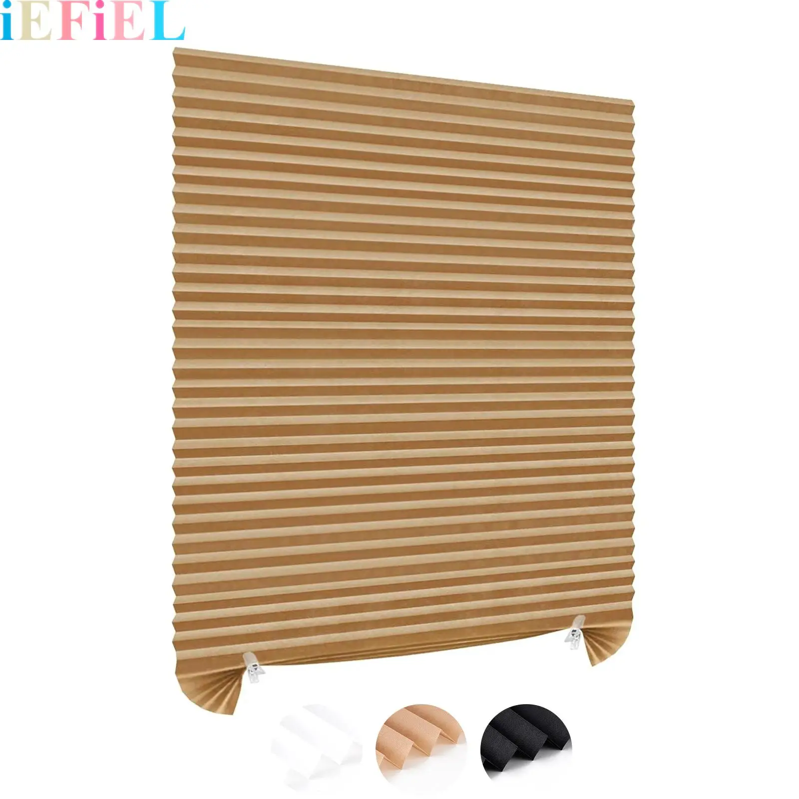 Home Non-woven Fabrics Pleated Blinds Self-adhesive Window Blinds for Car Office Conference Room Home Bedroom Kitchen Bathroom