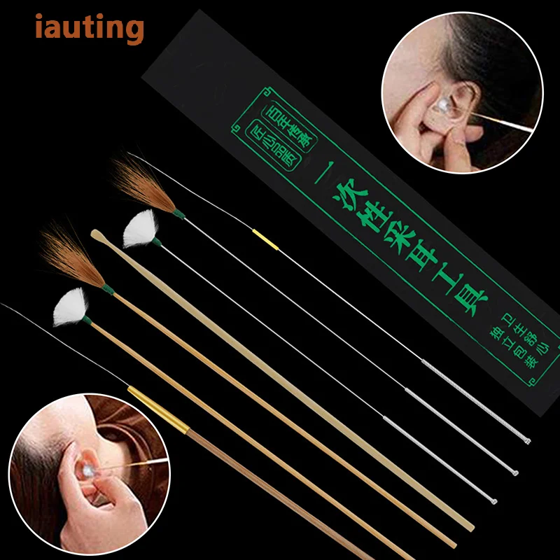 5/6pcs Feather Ear Pick Wax Remover Curette Ear Dig Tool Spoon Cleaner Stick Ear Dig Tools Ear Care Massage Relaxing